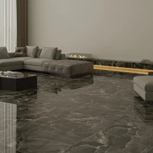 Piso Ceramico Onix Black 75x75 Retificado Polido Karina