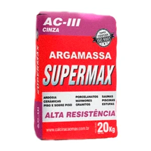 central dos pisos contagem arg spm ac3 argamassa aciii cinza 20kg supermax